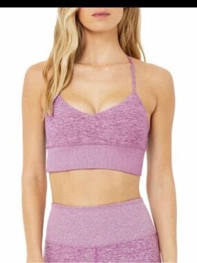 ALO Yoga Heathered Lilac Seamless Bralette